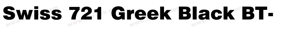 Swiss 721 Greek Black BT字体转换